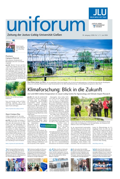 Titelseite_1106_XUF_01.jpg Titelseite der Universitätszeitung uniforum, Ausgabe 1/2026