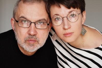 Julia Cimafiejeva und der Schriftsteller Alhierd Bacharevič – Foto: privat