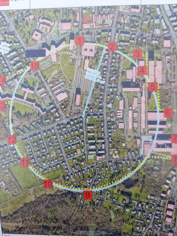Radius zur Evakuiuerung