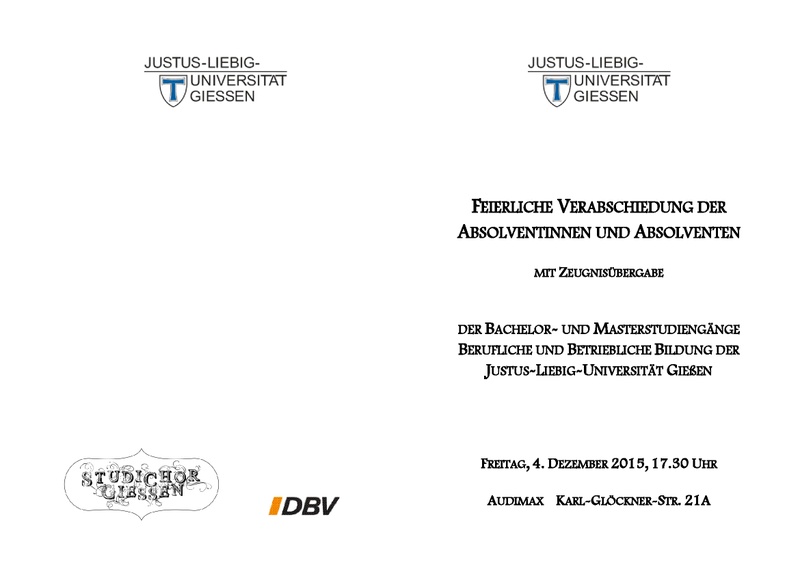 Der StudiChor auf der Verabschiedung der Absolvent_innen