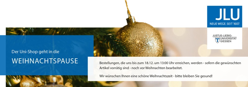 Der Unishop geht in die Weihnachtspause
