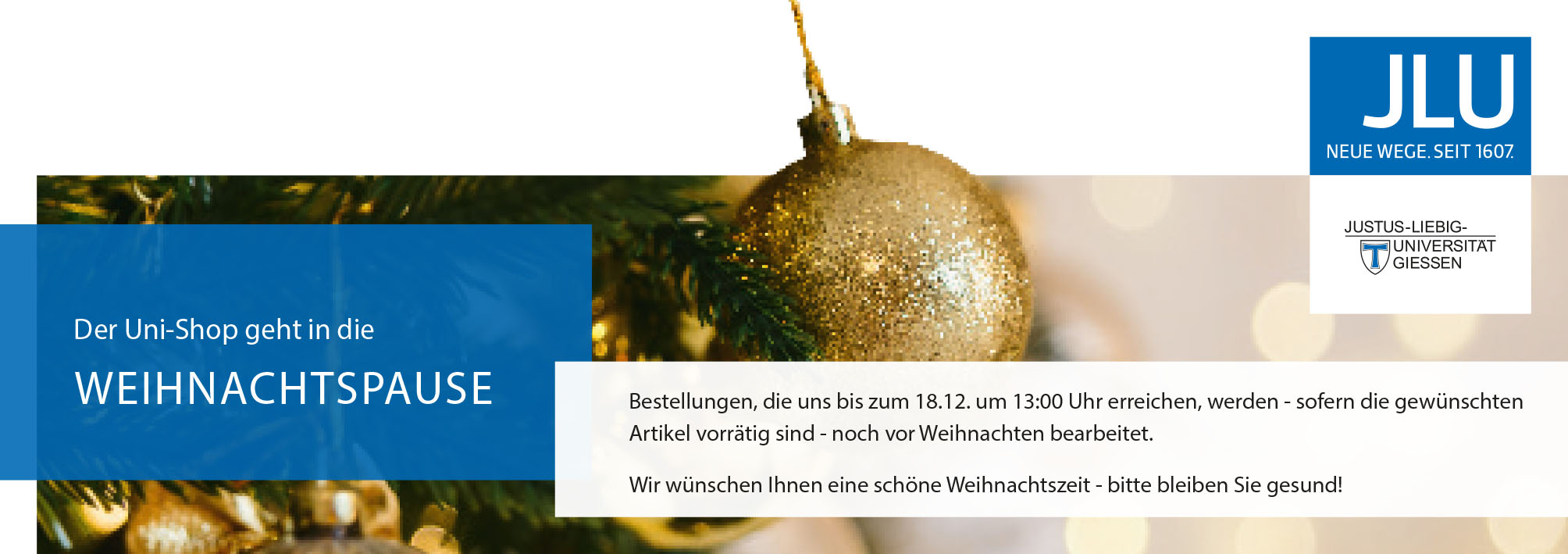 Der Unishop geht in die Weihnachtspause