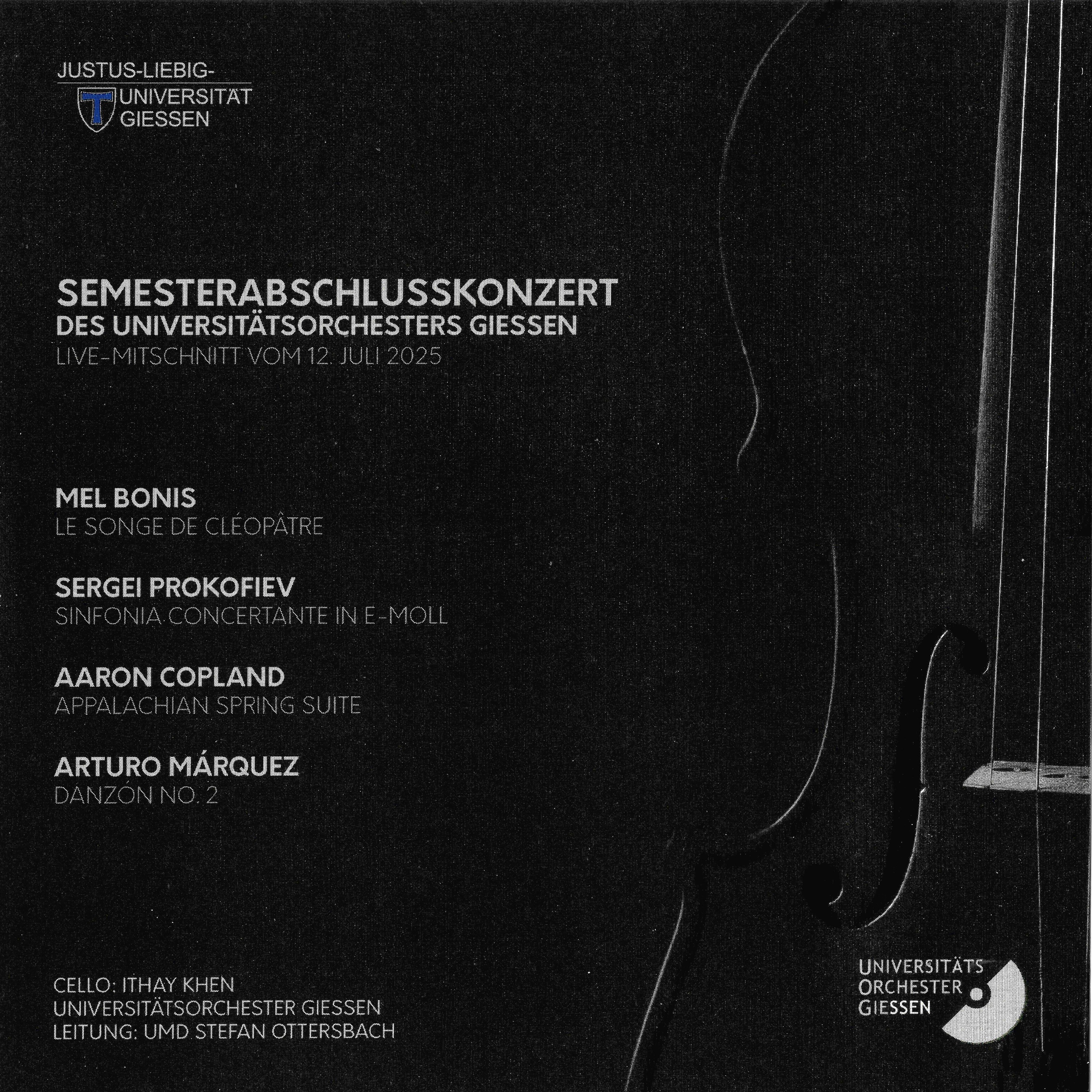 Semesterabschlusskonzert SoSe 2025 des Uniorchesters Gießen