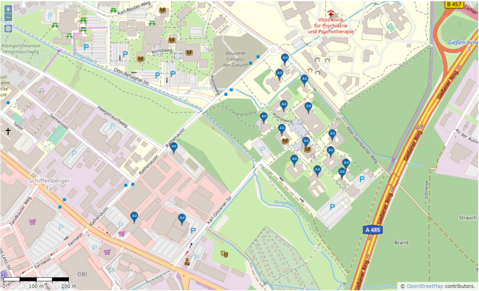 Site plan JLUmaps Philosophikum II