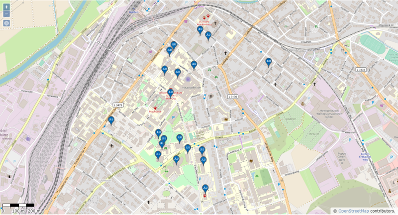 Site plan JLUmaps Seltersberg Medicine