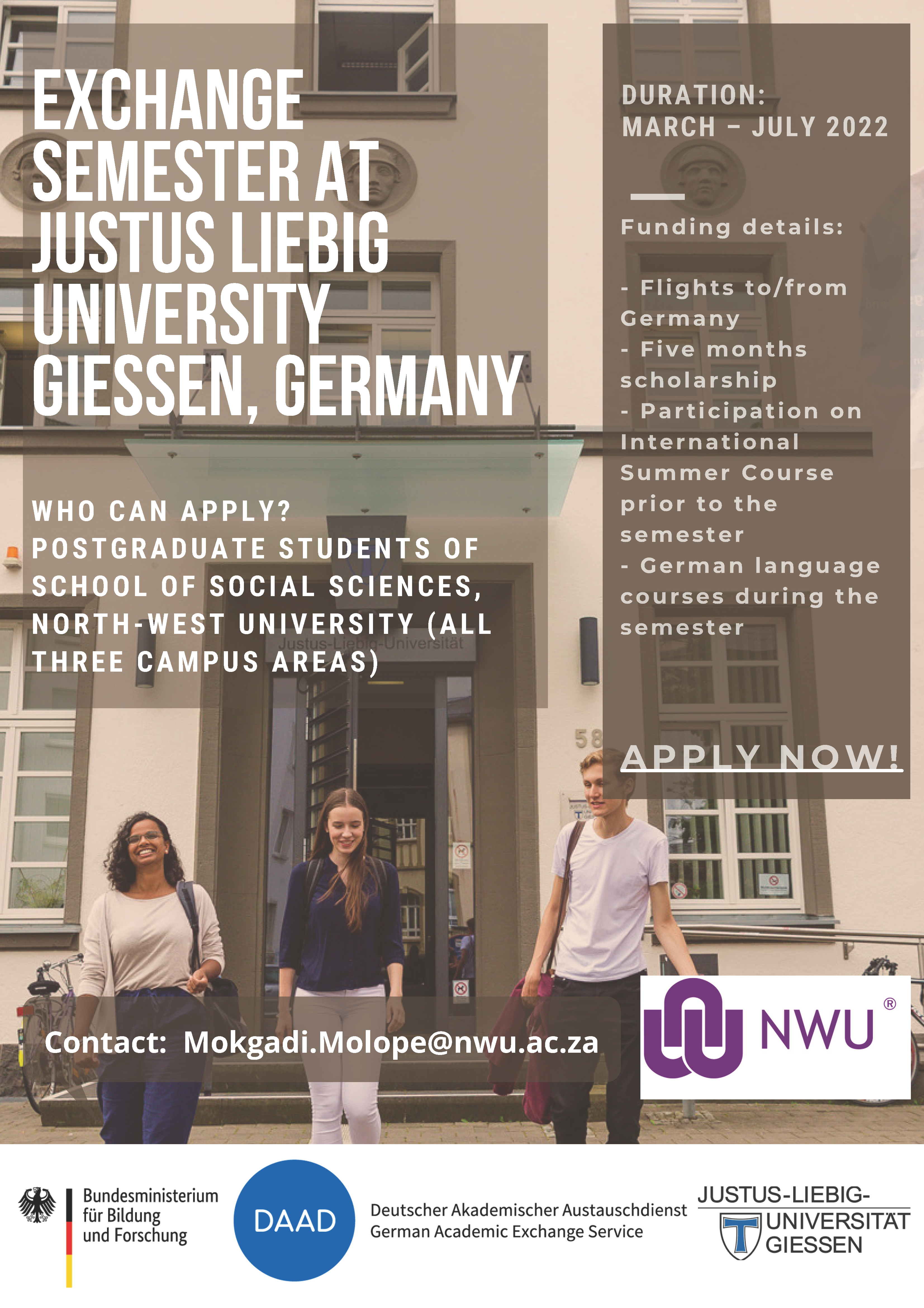 ISAP Call 2022 for NWU students