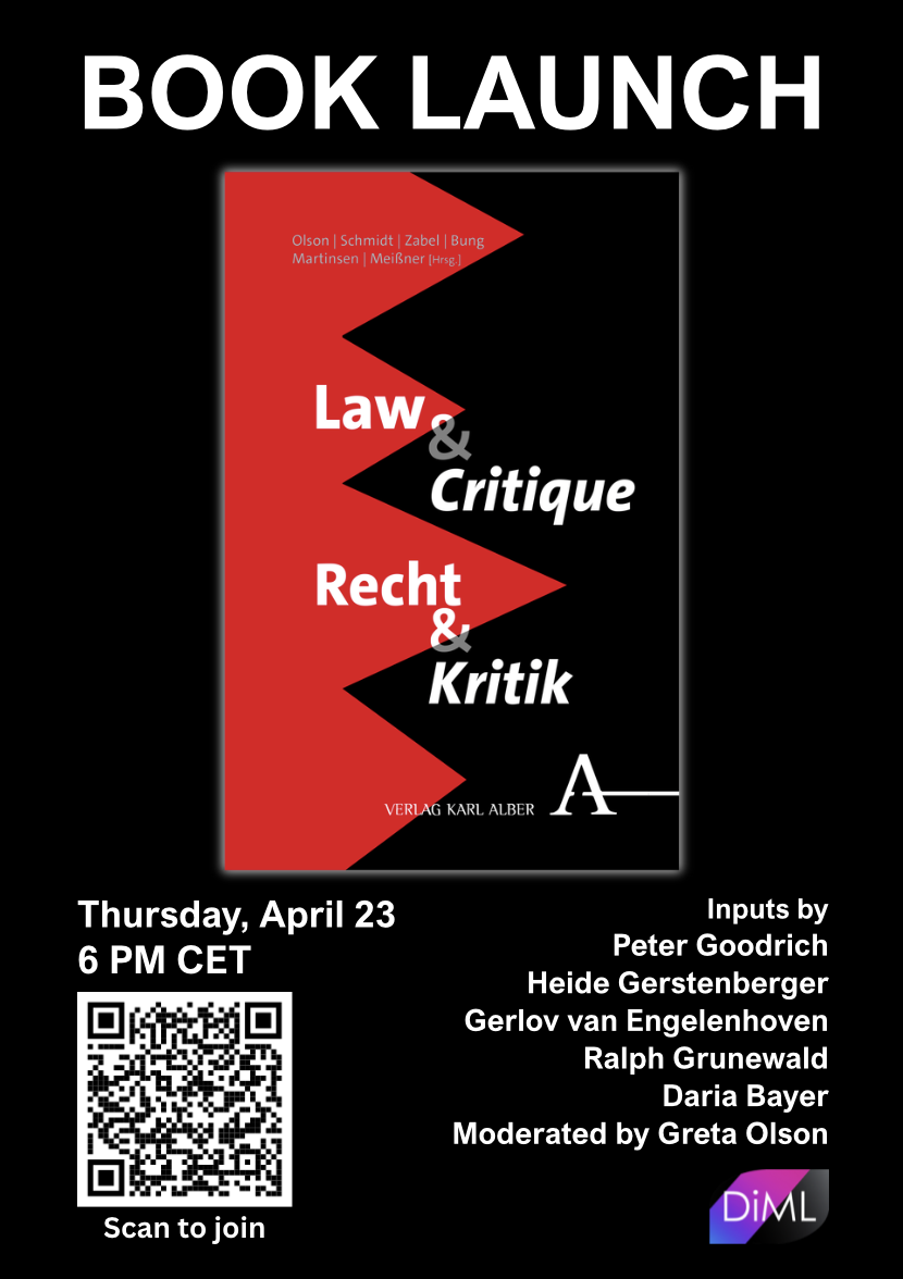 Poster: Book Launch Law and Critique