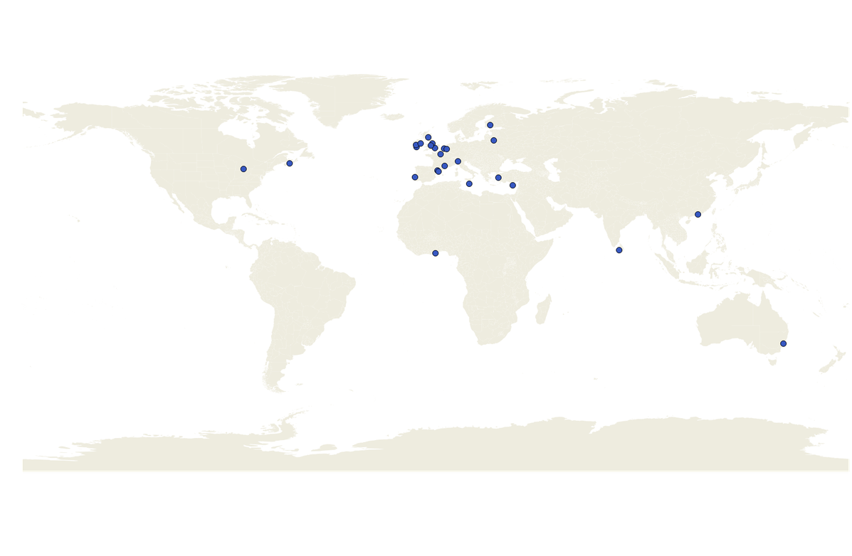 Karte Standorte Study Abroad