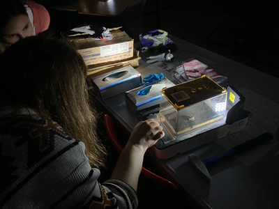 Kim Giebenhain showcasing a self-build cloud chamber