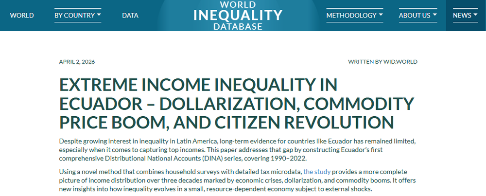 Extreme income inequality in Ecuador