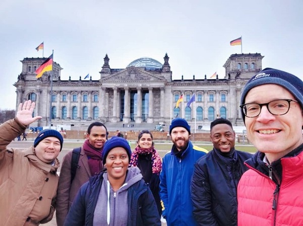 From left to right Rovshen Ishangulyyev, Felix Ndayisaba, Charity Masole, Akansha Mishra, Denis Soldera, Ifeoluwa Abulude and Prof. Dr. Martin Petrick.jpg