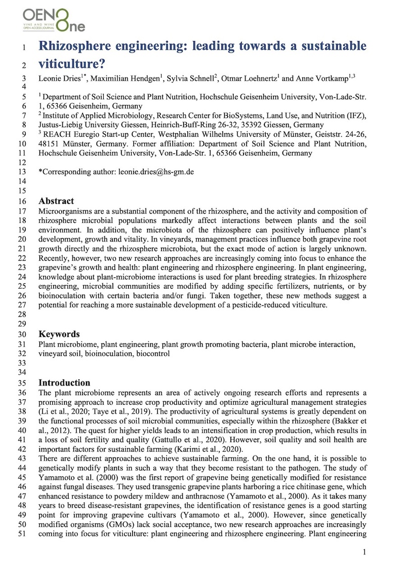 Rhizosphere engineering 2021