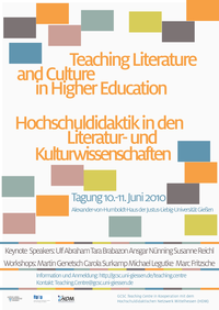 Poster for the conference "Teaching Literature and Culture in Higher Education" (10.-11. June 2010)