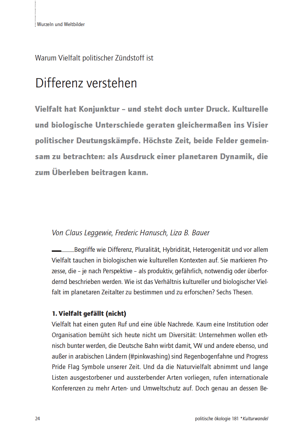 Publication Kulturwandel