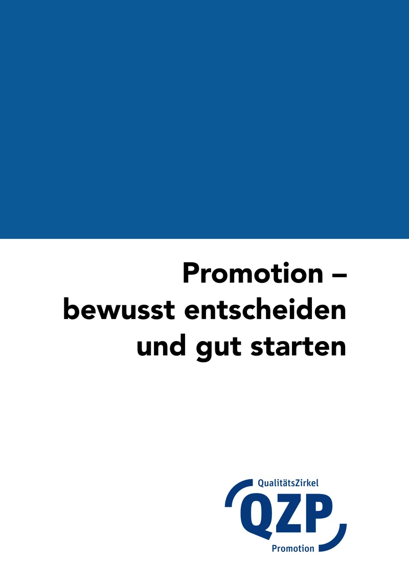 QZP Broschüre Promotion bewusst entscheiden und gut starten - Titelseite.jpg