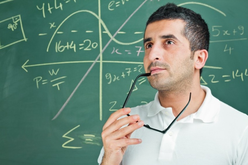 Researcher in thinking pose