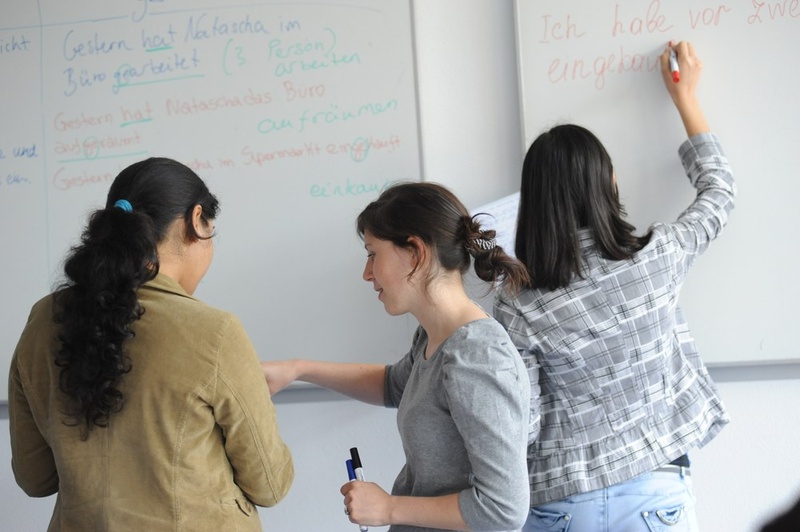 Researchers working together