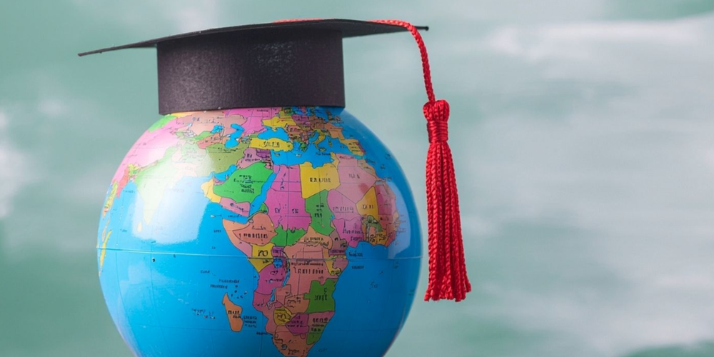 Globe with Graduation Hat Globe with Graduation Hat symbolizing the DAAD prize