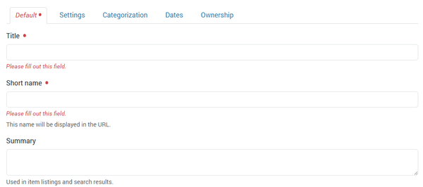 Screenshot of the 'Summary' field in the editor view of Plone CMS