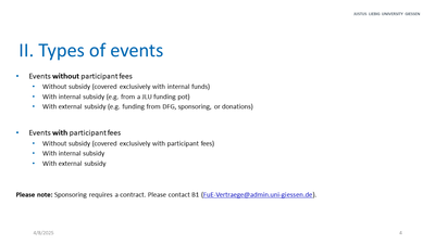 Slide: Types of events