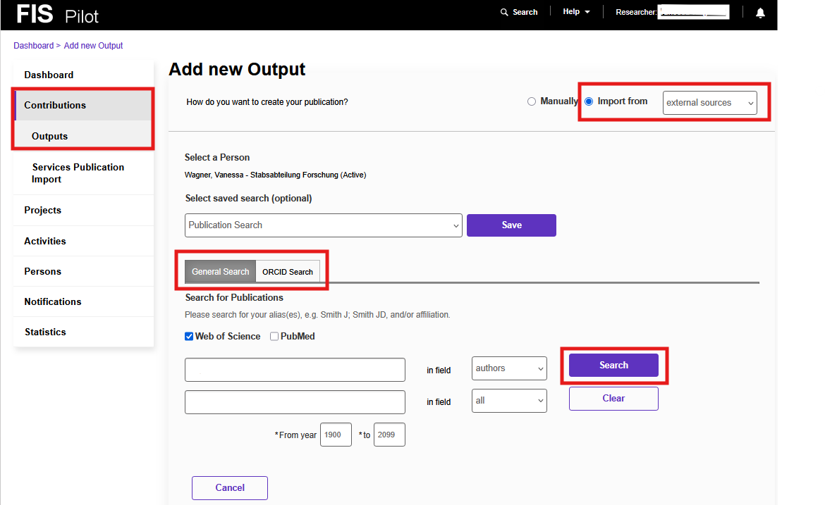 Add new Output