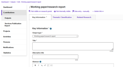 Change requests to university library Screenshot change requests to University Library