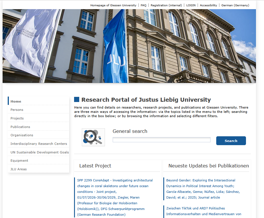 Research Portal of Justus Liebig University