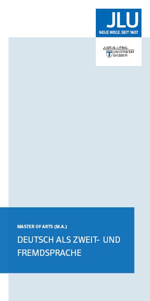 Titelbild Deutsch als Zweit- und Fremdsprache