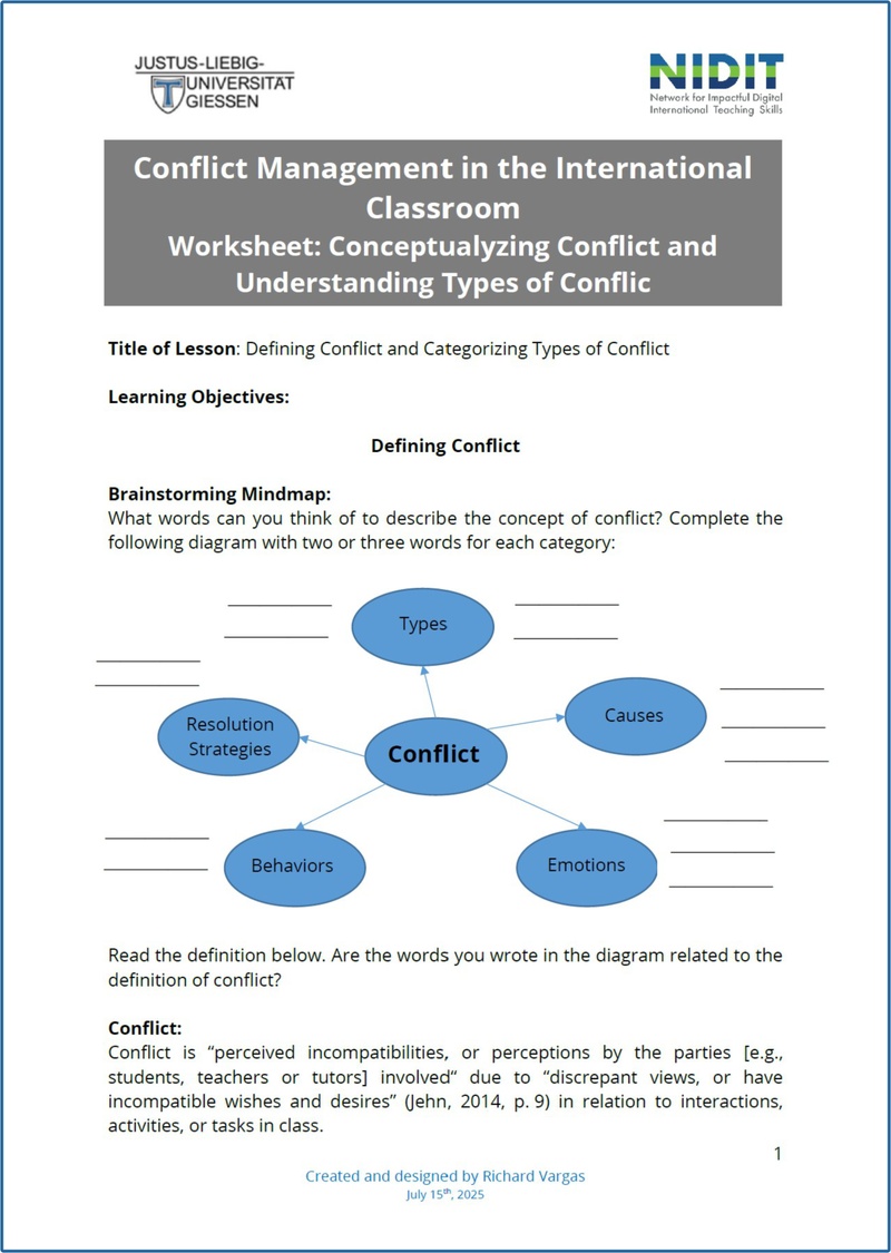 Conflict Management International Teaching Training
