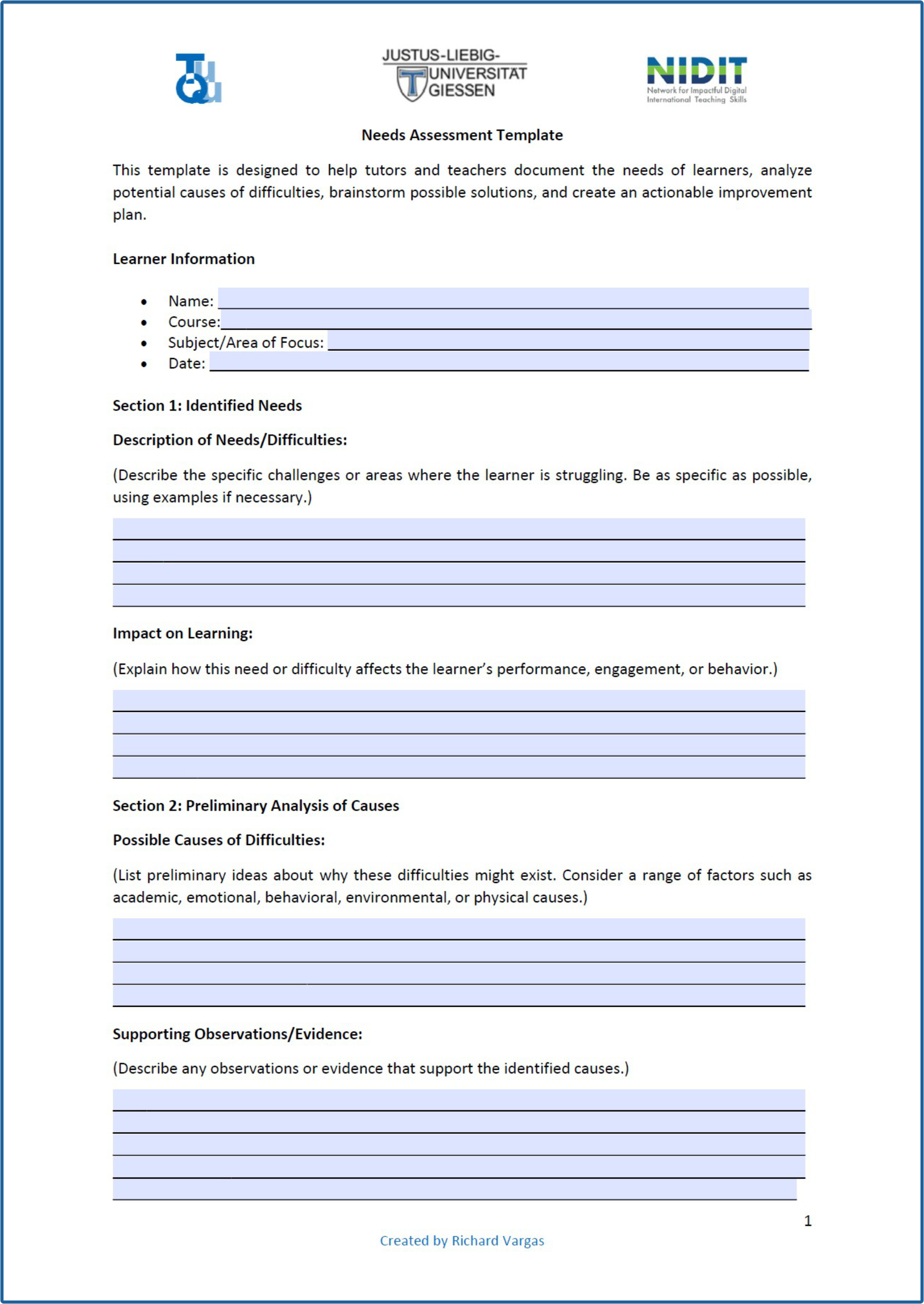 Needs Assessment TuQu
