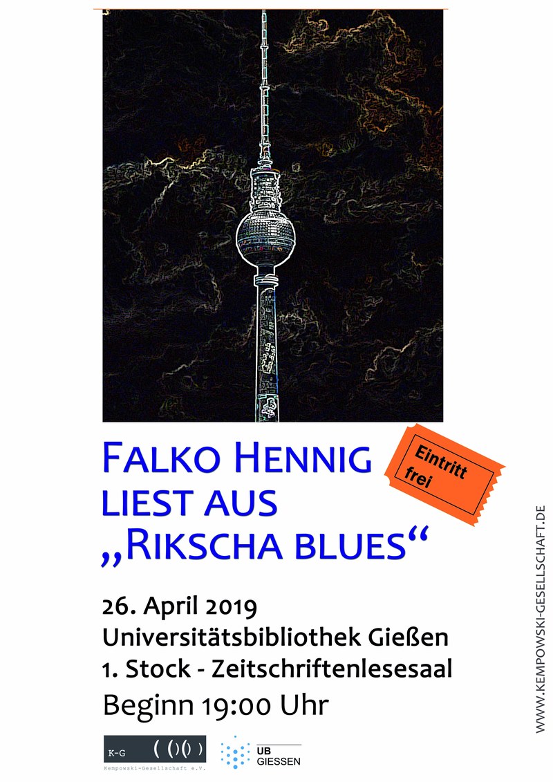 Plakat Falko Hennig liest