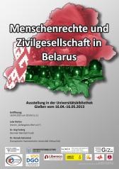 Plakat Ausstellung Menschenrechte Belarus