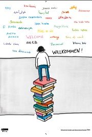 Willkommen-Plakat